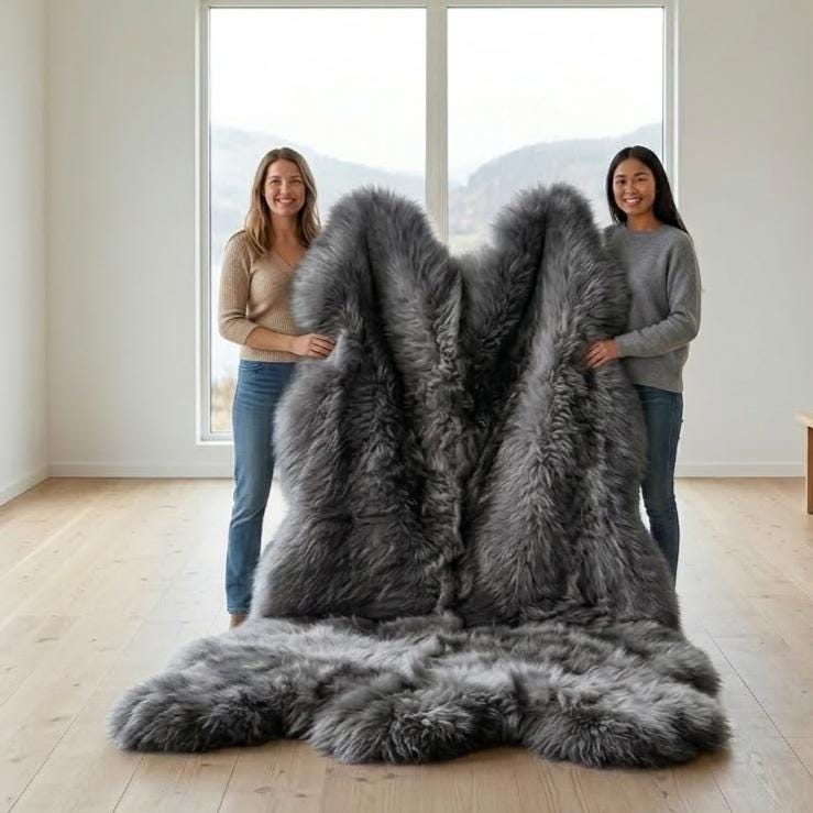 Fox fur blanket - Etsy 日本