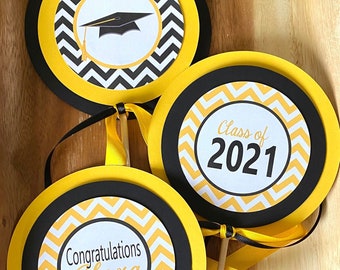 CLASS OF 2023 School Colors College University High School Graduation Party Centerpiece Sticks {Set of 3} You Pick Colors