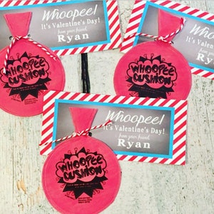 WHOOPEE CUSHION Valentine's Day Treat Tags Cards Set of 12 {One Dozen} - Party Packs Available