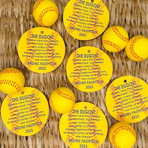SOFTBALL Treat Bag Favor Tags  {Set of 12}
