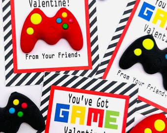 PRINT YOUR OWN You've Got Game Valentine's Day Treat Tags Cards Digital Download