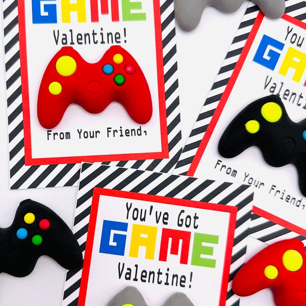 PRINT YOUR OWN You've Got Game Valentine's Day Treat Tags Cards Digital Download