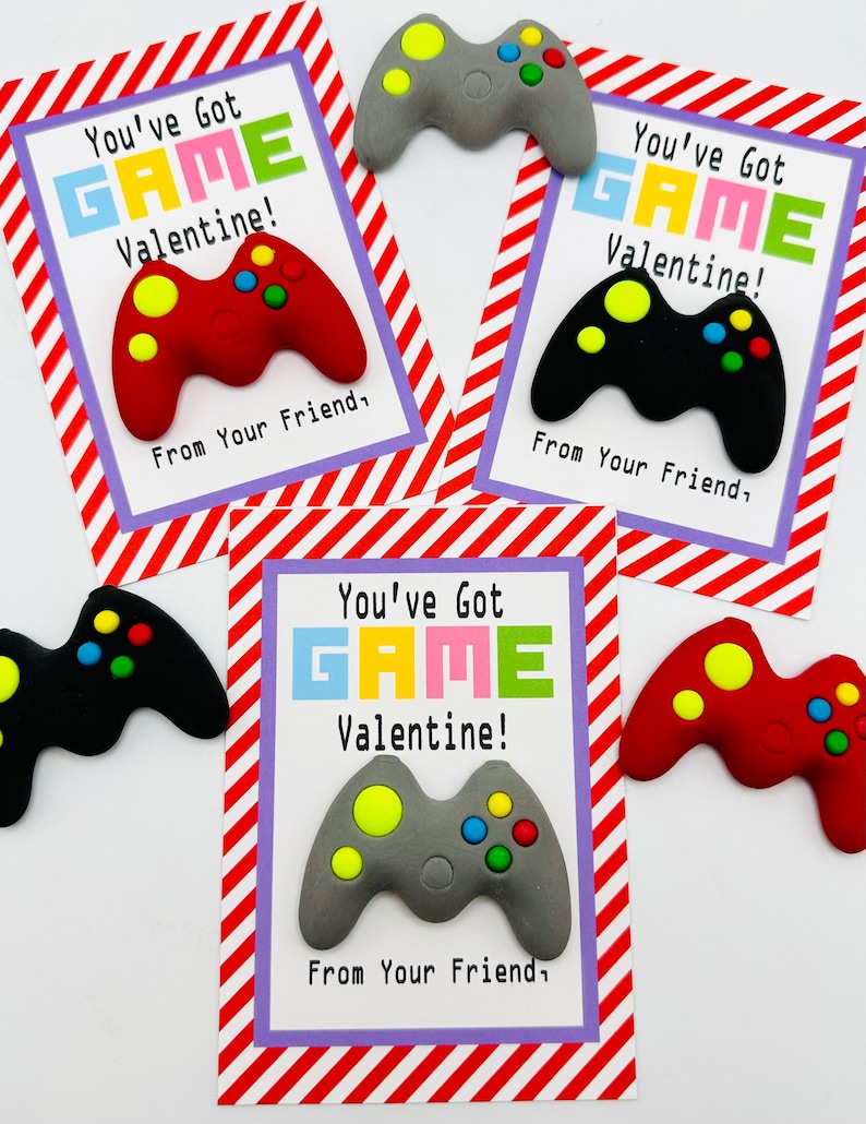 PRINT YOUR OWN Girly You've Got Game Valentine's Day Treat Tags Cards ...