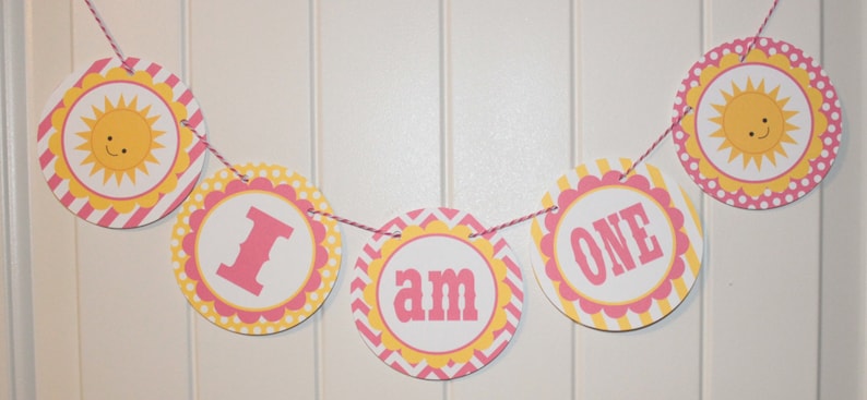SWEET SUNSHINE Highchair Banner 1st Birthday Party