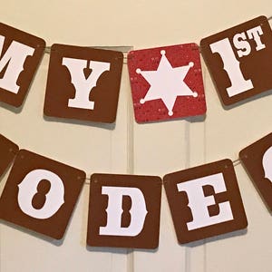 My First Rodeo Banner: Western Birthday, Baby Shower Decor