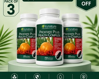 3X Men’s Prostate Health Complex 250 Softgels Each Daily Support Formula