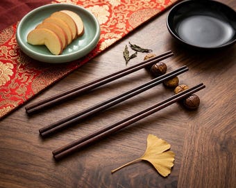 Natural Rosewood Cooking Chopsticks – Long Chopsticks, Handmade Wooden Kitchen Chopsticks