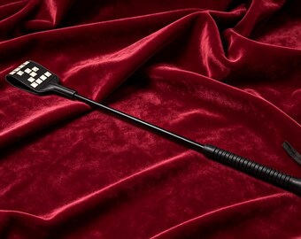 Pyramid Studded Leather Paddle,Handcrafted Edgy Couples Accessory, Minimal Private Keepsake