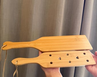 Natural Sturdy Bamboo Paddle, Ergonomic Handcrafted
