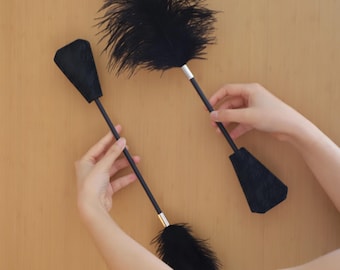 Feather Tickler and Lace Spanking Paddle | Tease & Thrill BDSM Toy