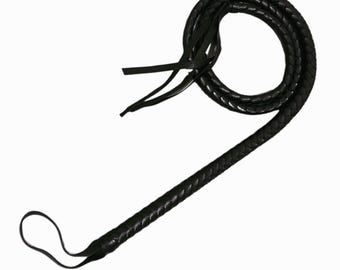 Handcrafted Braided Faux Leather Whip, Artisan Mature Lifestyle Accessory,18+ BDSM Gear