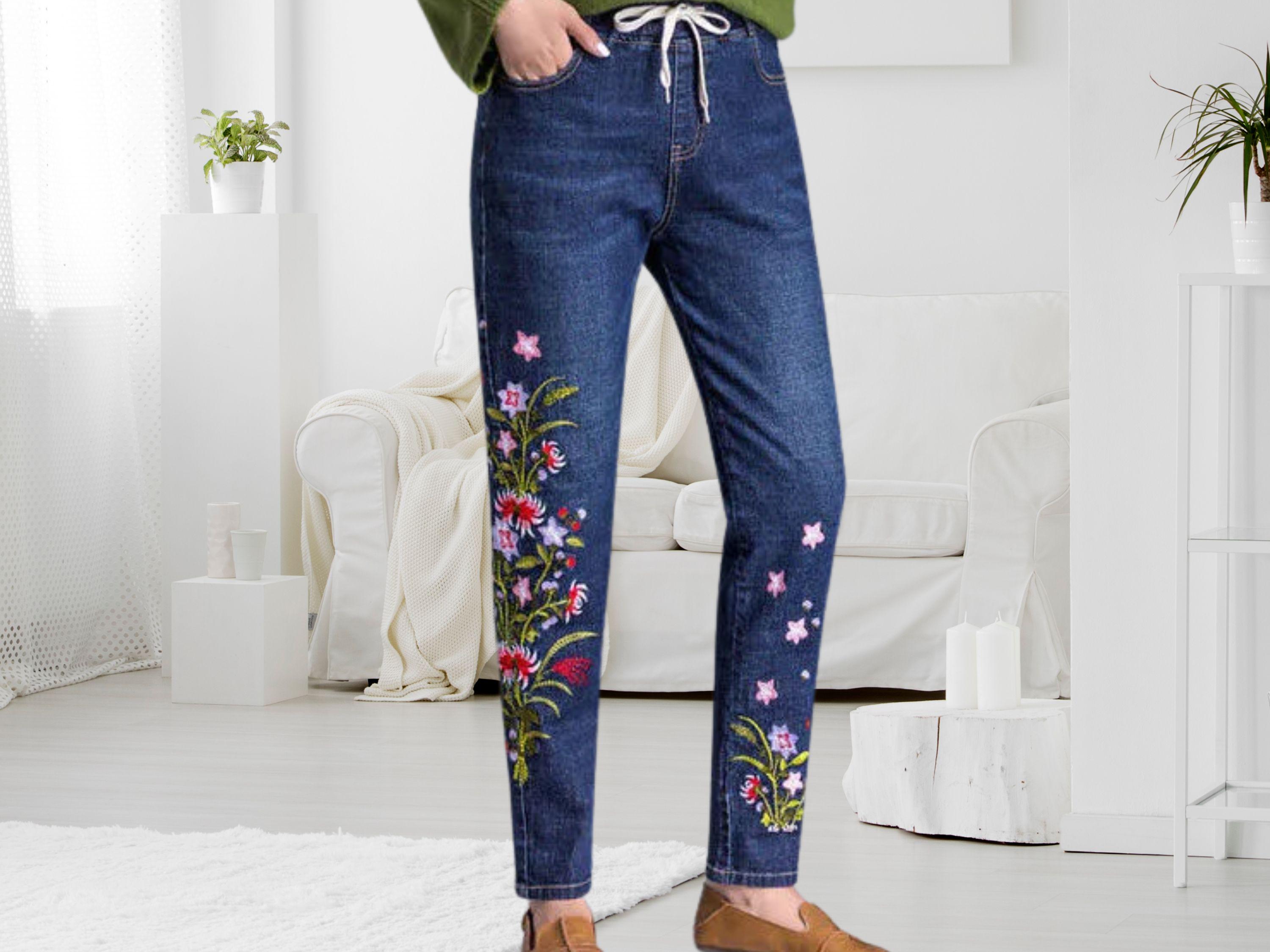 Embroidered jeans - Etsy 日本