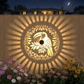 Solar Fence Lights Outdoor Step Lantern Garden Decor, Waterproof Metal Construction (Pack of 2)