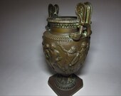 Regency Roman Bacchanal Frieze Plaster Copper Townley Urn Vase Lamp Sculpture
