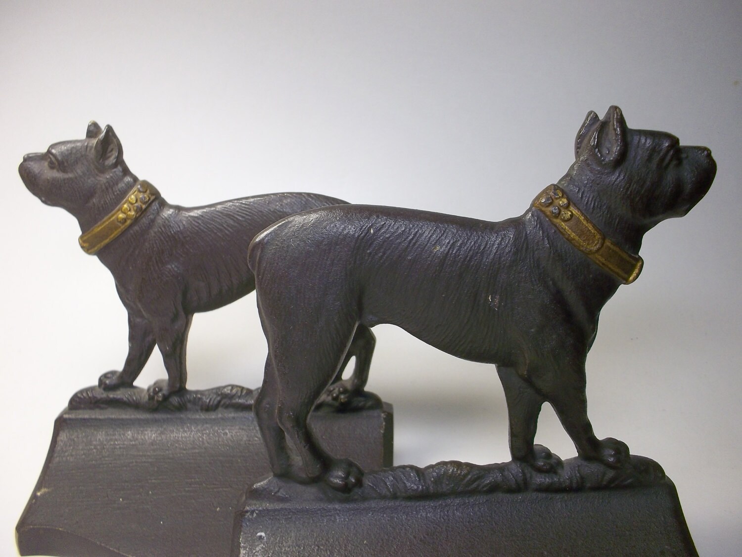 boston terrier bookends