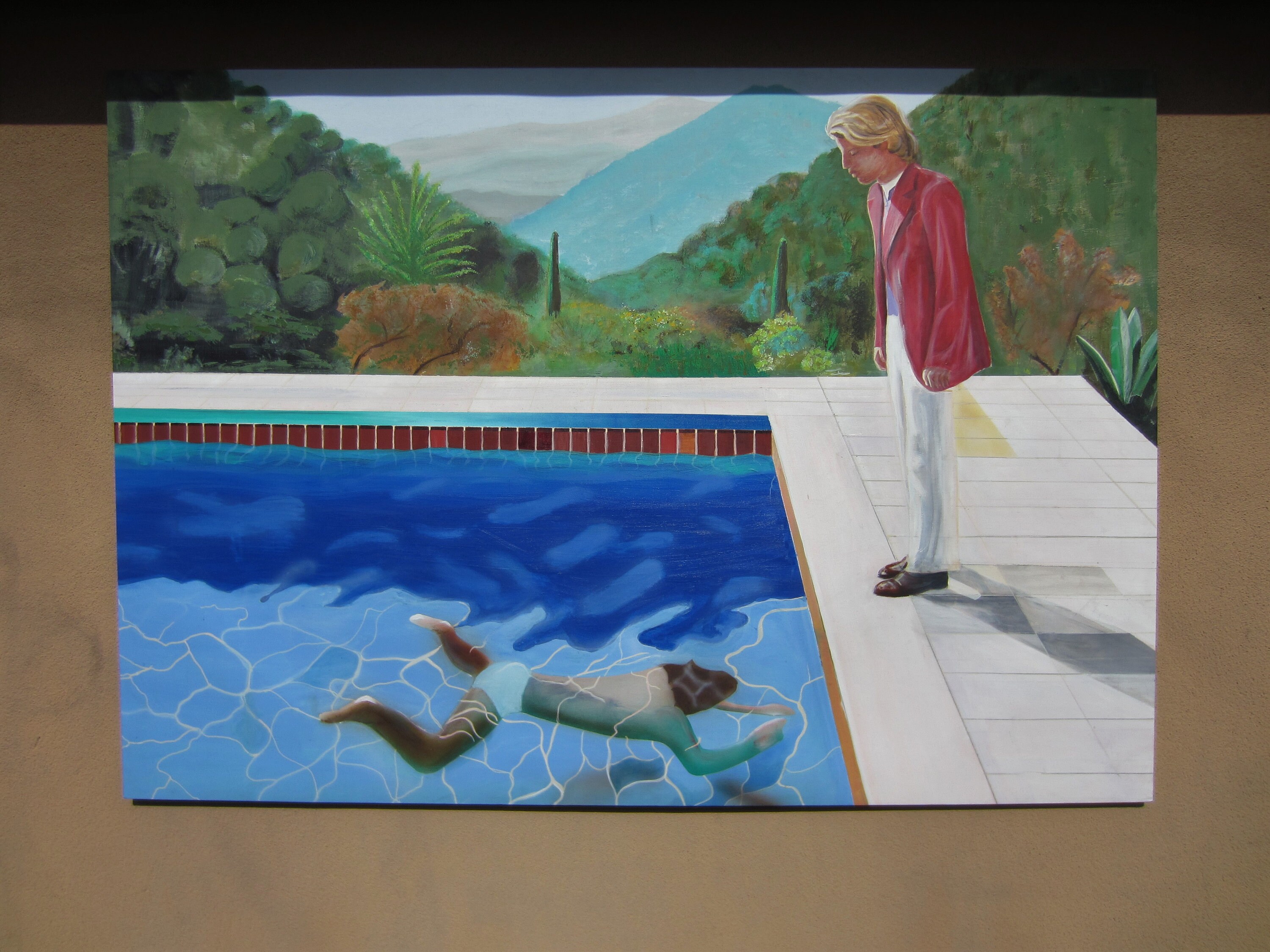 pool with two figures