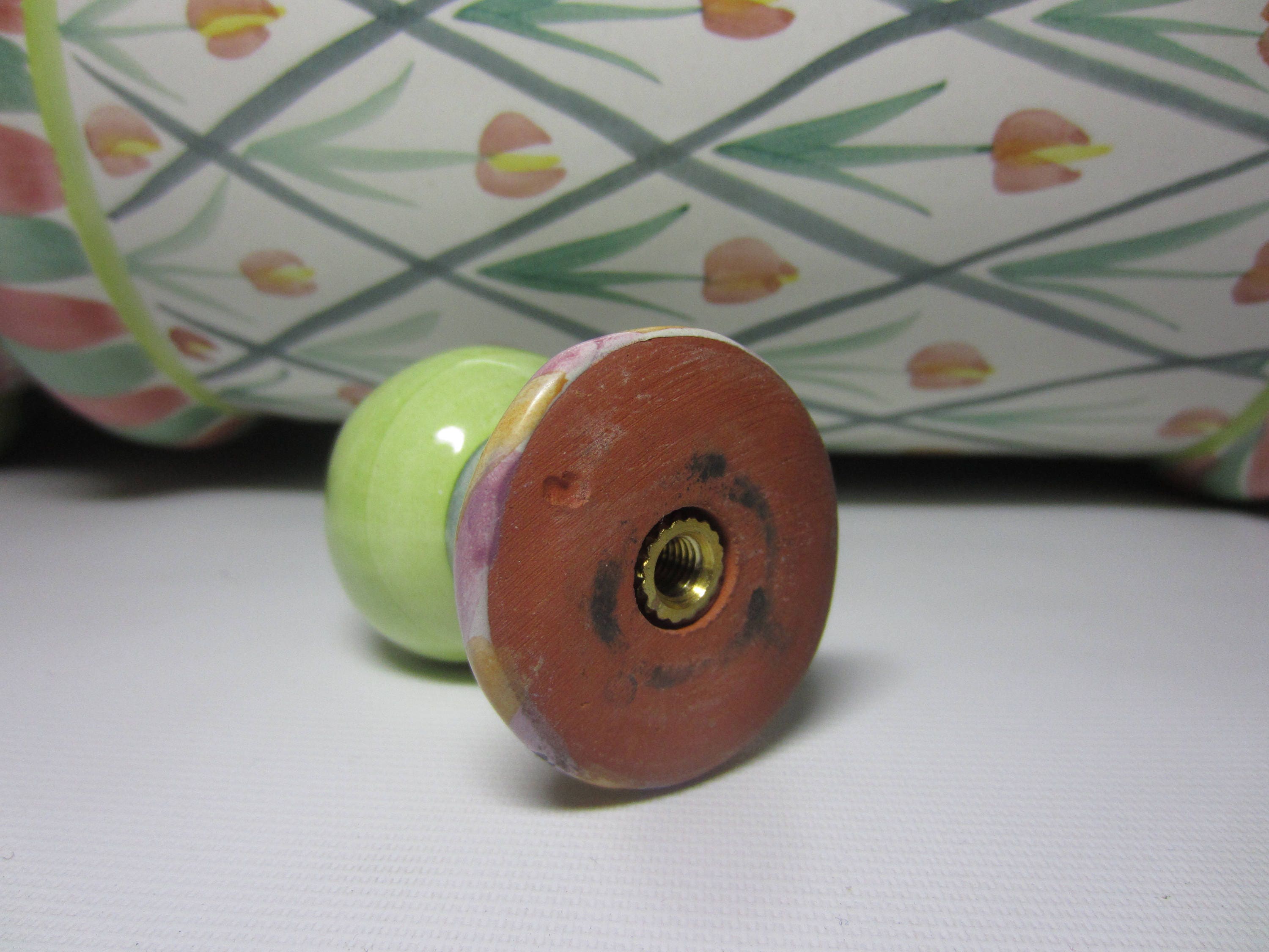 Vintage Mackenzie Childs Studio Hand Painted Tulip Pottery Etsy