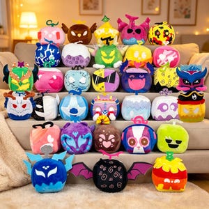 Bloxfruits Devil Fruit Pluche, Anime Fruit Box Gevulde Pop, Bloxfruits Game Knuffel Voorradig