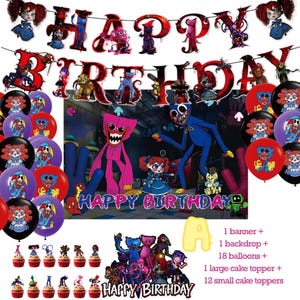 Scary Horror Game Disposable Tableware Set, Spooky Birthday Party Supplies