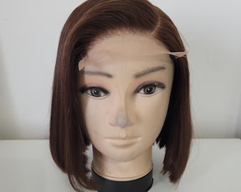 Peluca de cabello vietnamita natural con cierre 5x5, talla 10