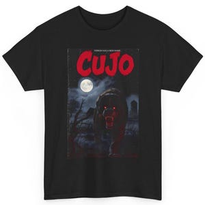 Cujo T-Shirt - 80s Stephen King Horror Dog Comic Book Cover Art Tee