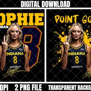 Basketspelare-t-shirt med grafik, Sophie Cunningham PNG-tröja (digital nedladdning)