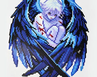 堕天使の嘆き　パーラービーズパターン｜ダークエンジェルピクセルアート