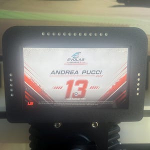 Handmade Sim Racing DDU – NexDrive V4 by Evolab – VoCore 6.8" Display + RGB LEDs – Fanatec Moza Simagic Compatible