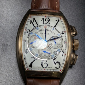 Vintage FRANCK MULLER GENEVE Chrono graph with date indicator Men's Watch silver Dial men's watch free shipping image 11