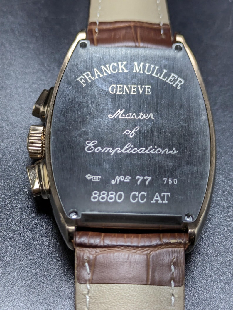 Vintage FRANCK MULLER GENEVE Chrono graph with date indicator Men's Watch silver Dial men's watch free shipping image 7