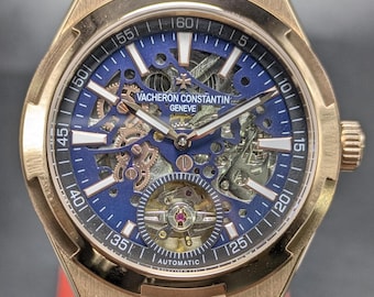 Vintage VACHERON CONSTANTIN GENEVE blue dial Automatic Men's Watch silver Dial men's watch free shipping