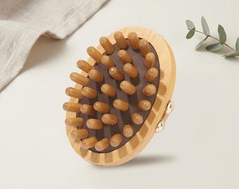 Wooden Scalp & Body Massage Comb, Sandalwood Gua Sha Tool for Relaxation and Hair Care