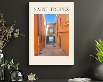 Lámina de Saint Tropez, póster de viaje de la Riviera Francesa, fotografía de la Costa Azul (descarga digital)