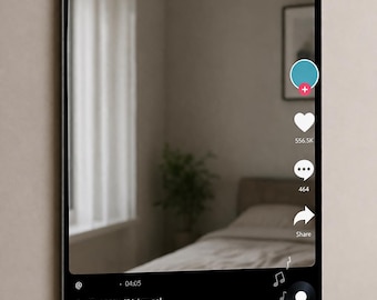 Individueller TikTok Spiegel, personalisierter Selfie Dekor, Social Media Rahmen, individuelles Namensgeschenk