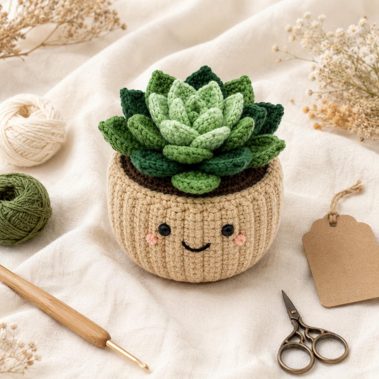 Crochet Succulent Pattern Amigurumi Plant