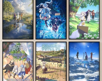 Sousou no Frieren Poster, Anime Wandkunst Dekor, Leinwanddruck, ungerahmt Anime Wanddekor, Schlafzimmerdekoration, Geschenk für Anime Fans