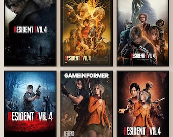 Resident Evil 4 Remake Poster, Anime Wand Kunst Dekor, Leinwanddruck, Ungerahmt Anime Wanddekoration, Schlafzimmer Dekoration, Geschenk für Anime Fans