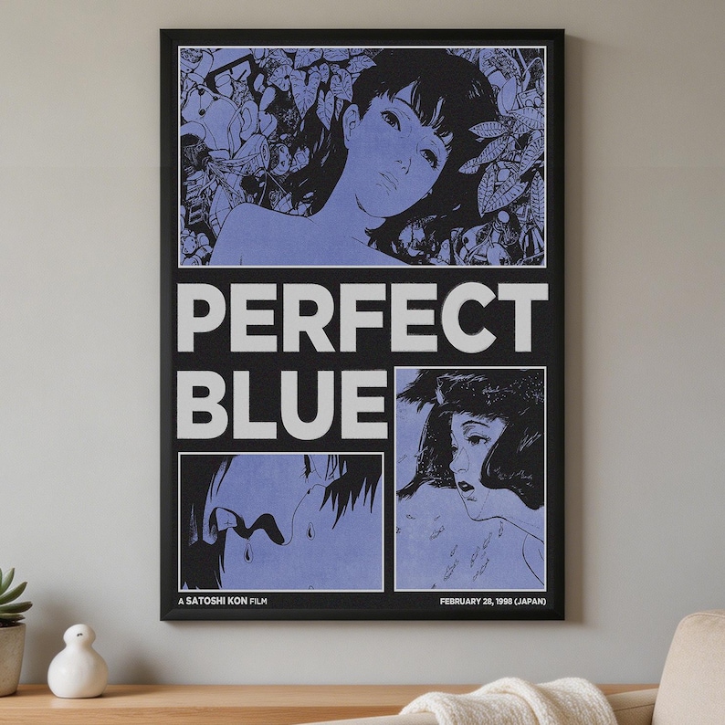 Perfect Blue Poster, Anime Wandkunst Dekor, Leinwanddruck, ungerahmt Anime Wanddekor, Schlafzimmerdekoration, Geschenk für Anime Fans 10