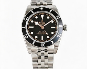 Refurbished Tudor Black Bay Style Watch – 37mm Automatic Gilt Dial Jubilee Bracelet