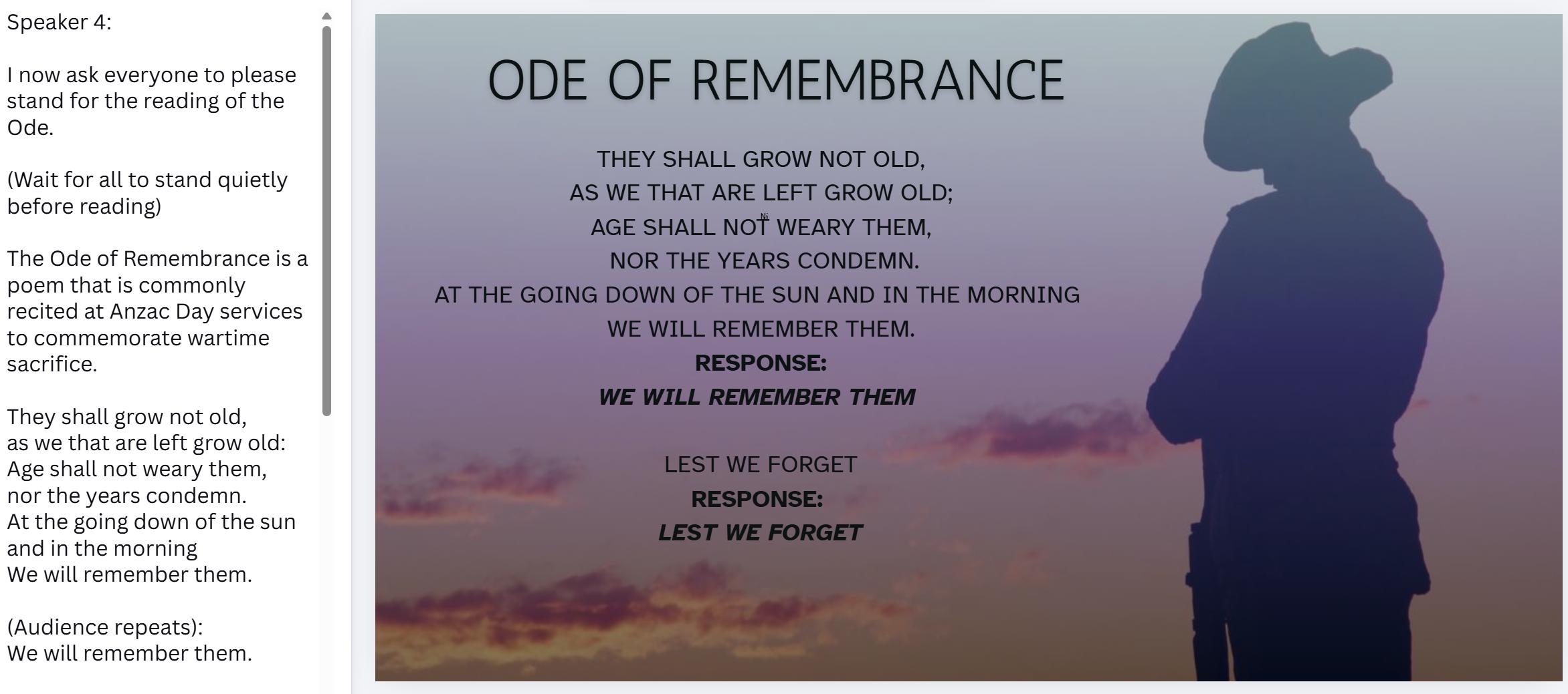 Editable ANZAC School Assembly Canva Template With Speaker Notes, Bugle ...