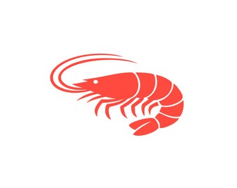 Garnalen Svg | png | Dxf | Eps | Jpeg-bestand | Garnalenclipart | Cricut-bestand met zeevruchten | Garnaal | Oceaanontwerp | 300 dpi | Direct downloaden