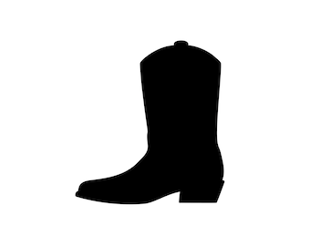 Bota vaquera / SVG / PNG / DXF / EPS / JPEG / Clip art de bota western / Bota vaquera rellena / Estilo campestre / Diseño de rodeo / 300 DPI / Descarga instantánea