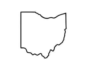 Ohio Outline | Svg | Png | Dxf | Eps | Jpeg | Ohio Map Clipart | Ohio State Outline | Buckeye State Design | 300 DPI | Instant Download