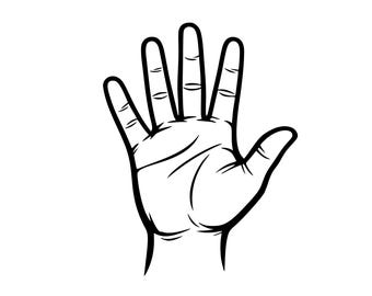 Handgolf Svg | png | Dxf | Eps | Jpeg-bestand | Clipart | Hallo hand Cricut-bestand | Handgebaar | 300 dpi | Direct downloaden