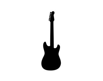 Guitarra eléctrica SVG / PNG / DXF / EPS / JPEG / Imágenes prediseñadas de guitarra / Música rock / Silueta de guitarra eléctrica / Música / 300 DPI / Descarga instantánea