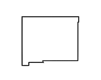 Overzicht New Mexico | Svg | png | Dxf | Eps | Jpeg-bestand | New Mexico kaart clipart | Staat VS | Land van Betovering | 300 dpi | Direct downloaden