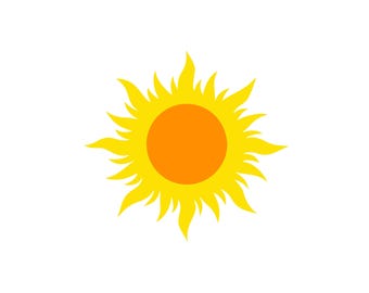 Zon-svg | png | Dxf | Eps | Jpeg-bestand | Gelaagd | Zon-clipart | Sun Cricut-bestand | Gelaagde Sunshine SVG | Ontwerp | 300 dpi | Direct downloaden