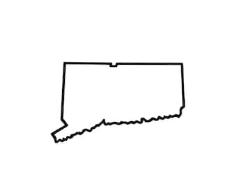 Connecticut overzicht Svg | png | Dxf | Eps | Jpeg-bestand | Connecticut kaart clipart | Overzicht staat Connecticut | VS | 300 dpi | Direct downloaden