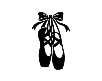 Balletschoenen Svg | png | Dxf | Eps | Jpeg-bestand | Clipart balletpantoffels | Ballerina | Dans | Ballet | Dansontwerp | 300 dpi | Direct downloaden