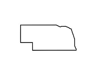 Nebraska Outline Svg | Png | Dxf | Eps | Jpeg | Nebraska Clipart | Nebraska State Outline | Cornhusker State | 300 DPI | Instant Download